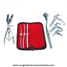 Hegar uterine dilator 3 pieces set,3-4, 5-6, 9-10,wartenberg pinwheel, mathieu speculum, grave 3pcs
